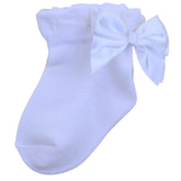 Pex White ribbon ankle socks